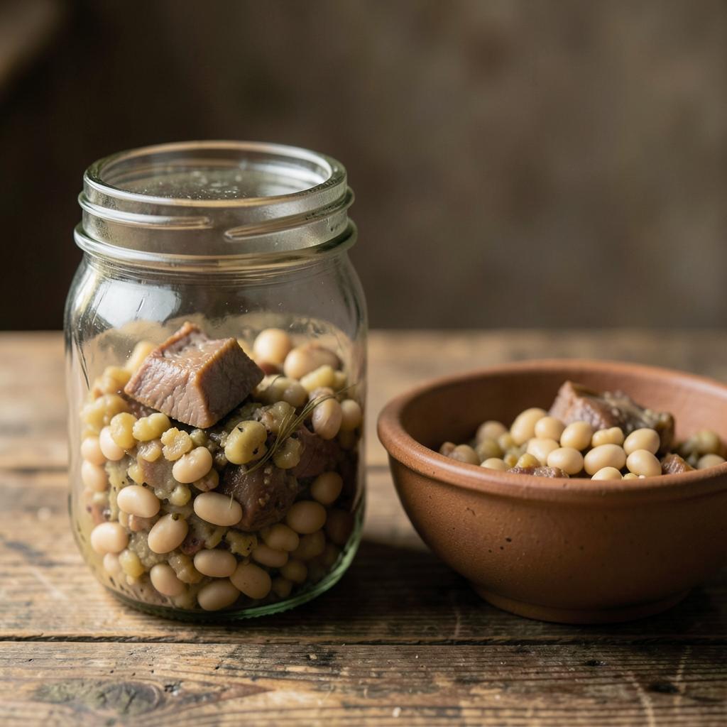 Cassoulet au confit de canard en bocal