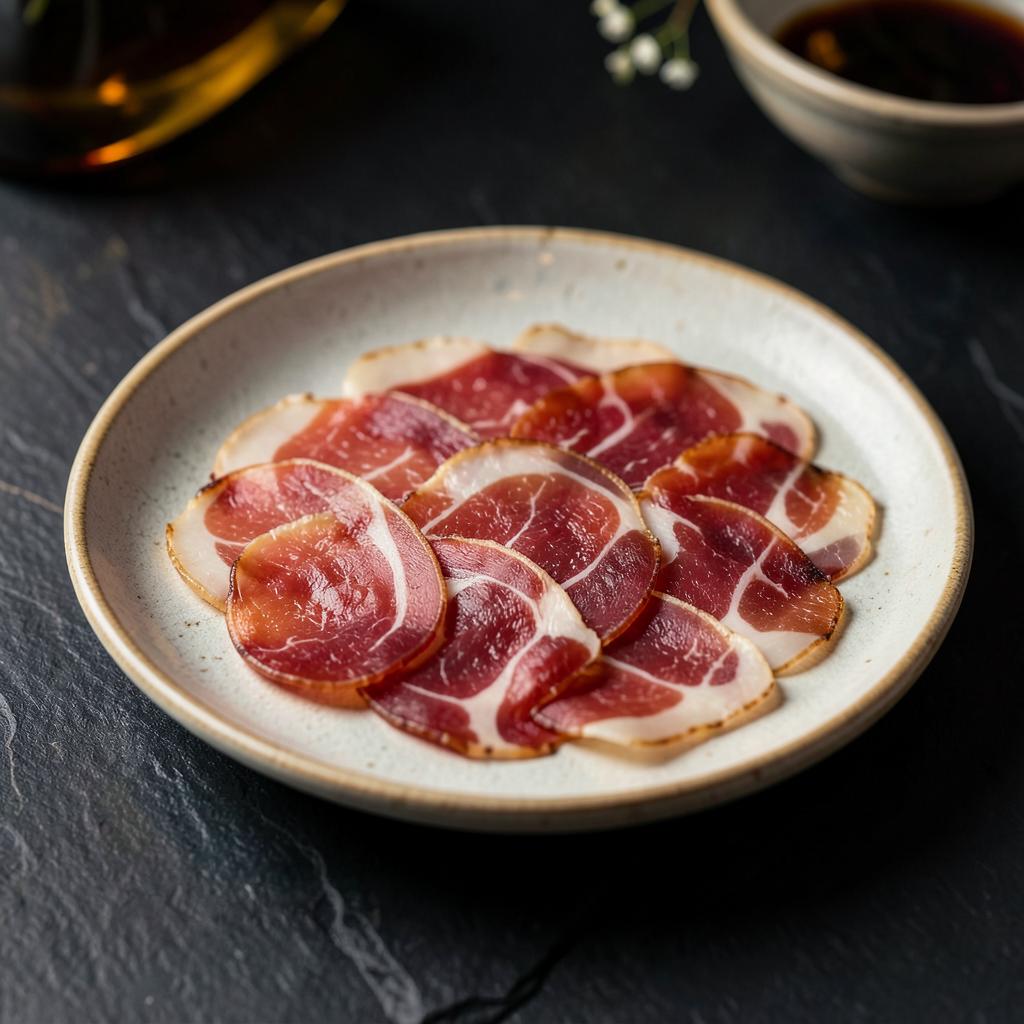 Jambon ibérique tranché main, 100 g